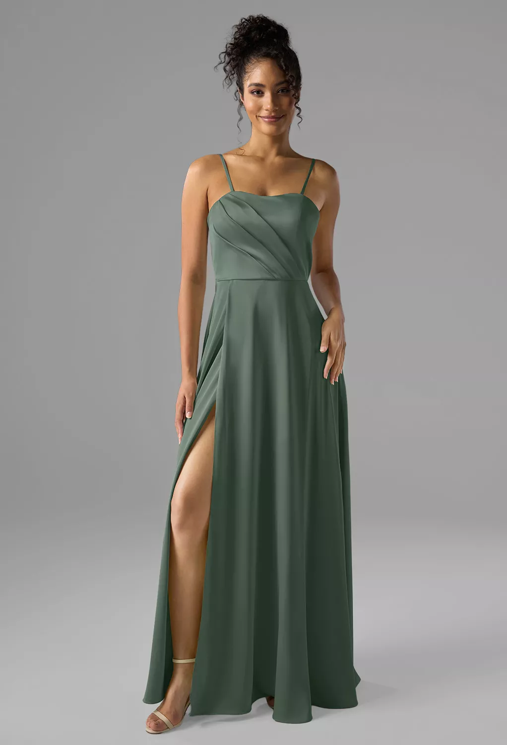 AW Rhiannon Dark Olive  Convertible Floral Bridesmaid Dresses
